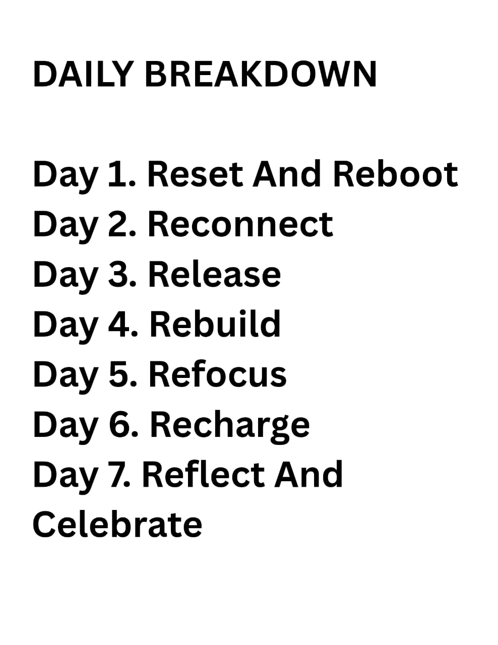 Week 1 Of The 30-Day Impacted Health Routine